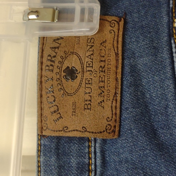 Lucky Brand Boys Billy Straight Stretch 5 Pocket Distressed Blue Jeans - Picture 5 of 12